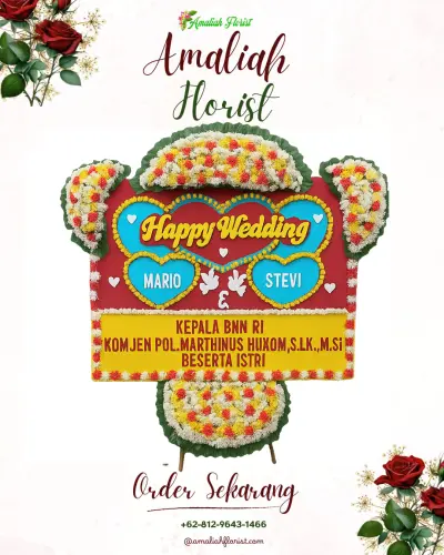 Karangan Papan Bunga Pernikahan di Kuta